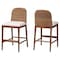 Bali & Pari Nadim Modern Bohemian Natural Seagrass and Acacia Wood 2-Piece Counter Stool Set, PR 242-2PC-13488-ZORO - alternate 1